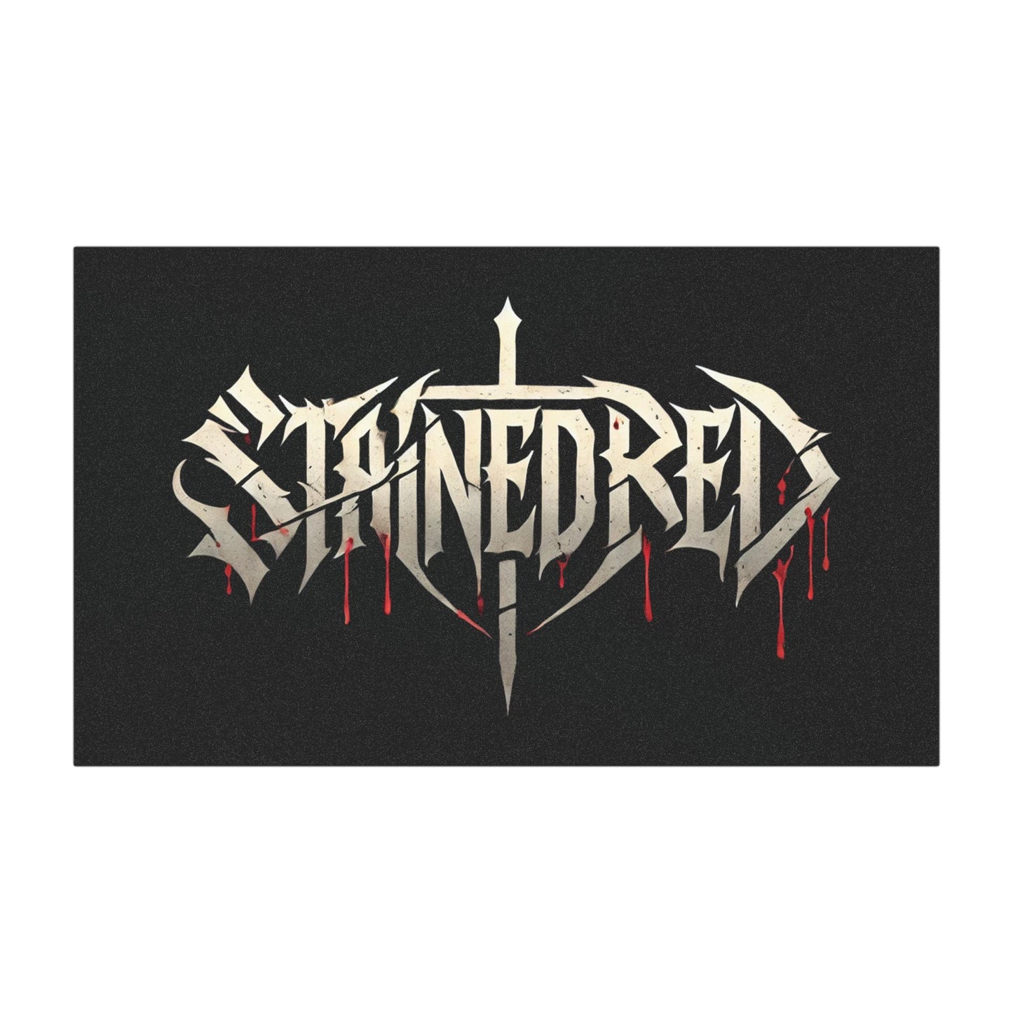 Stained Red Christian Metal Band Car Magnets