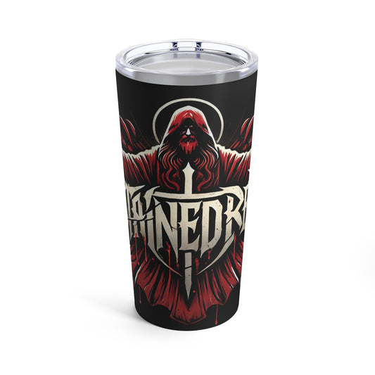 Stained Red Christian Metal Band Tumbler 20oz