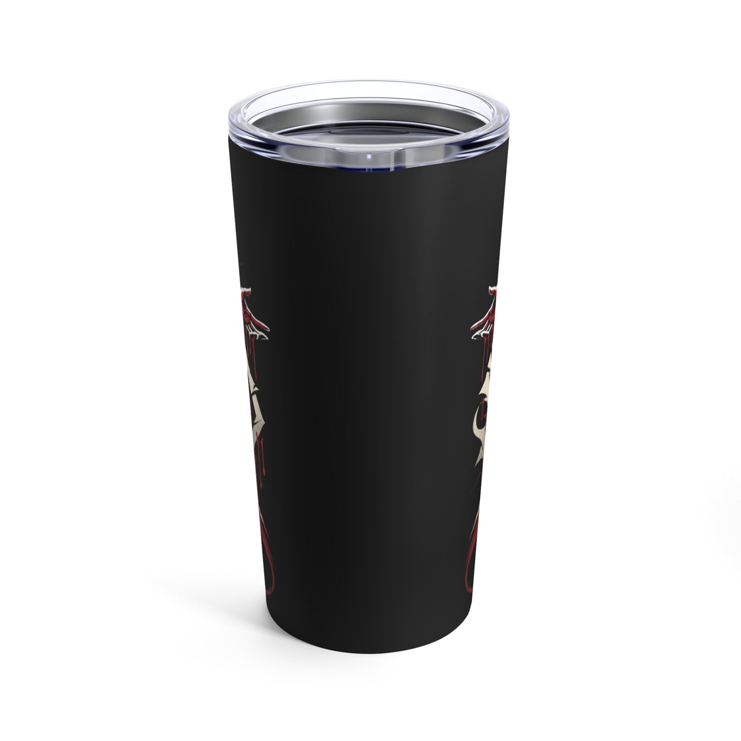 Stained Red Christian Metal Band Tumbler 20oz