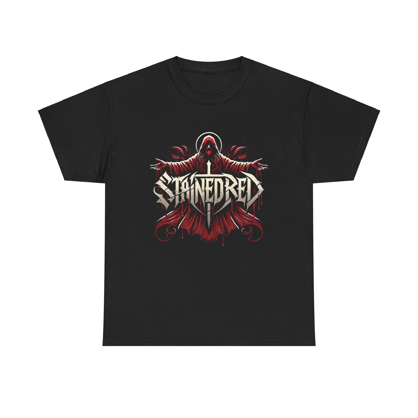 Stained Red Christian Metal Band Heavy Cotton Tee