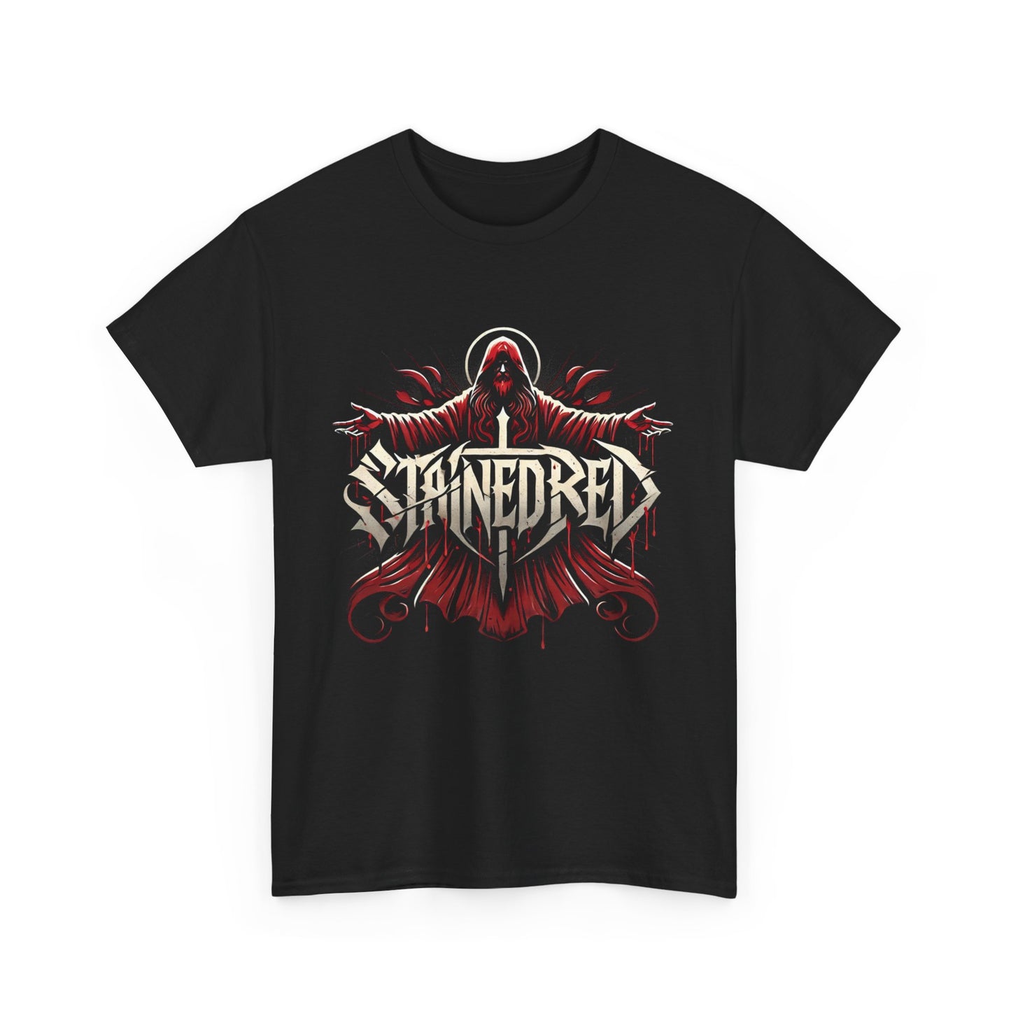 Stained Red Christian Metal Band Heavy Cotton Tee